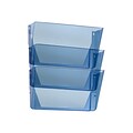 Officemate Glacier Wall Files, Transparent Blue, 3/Pack (23220)