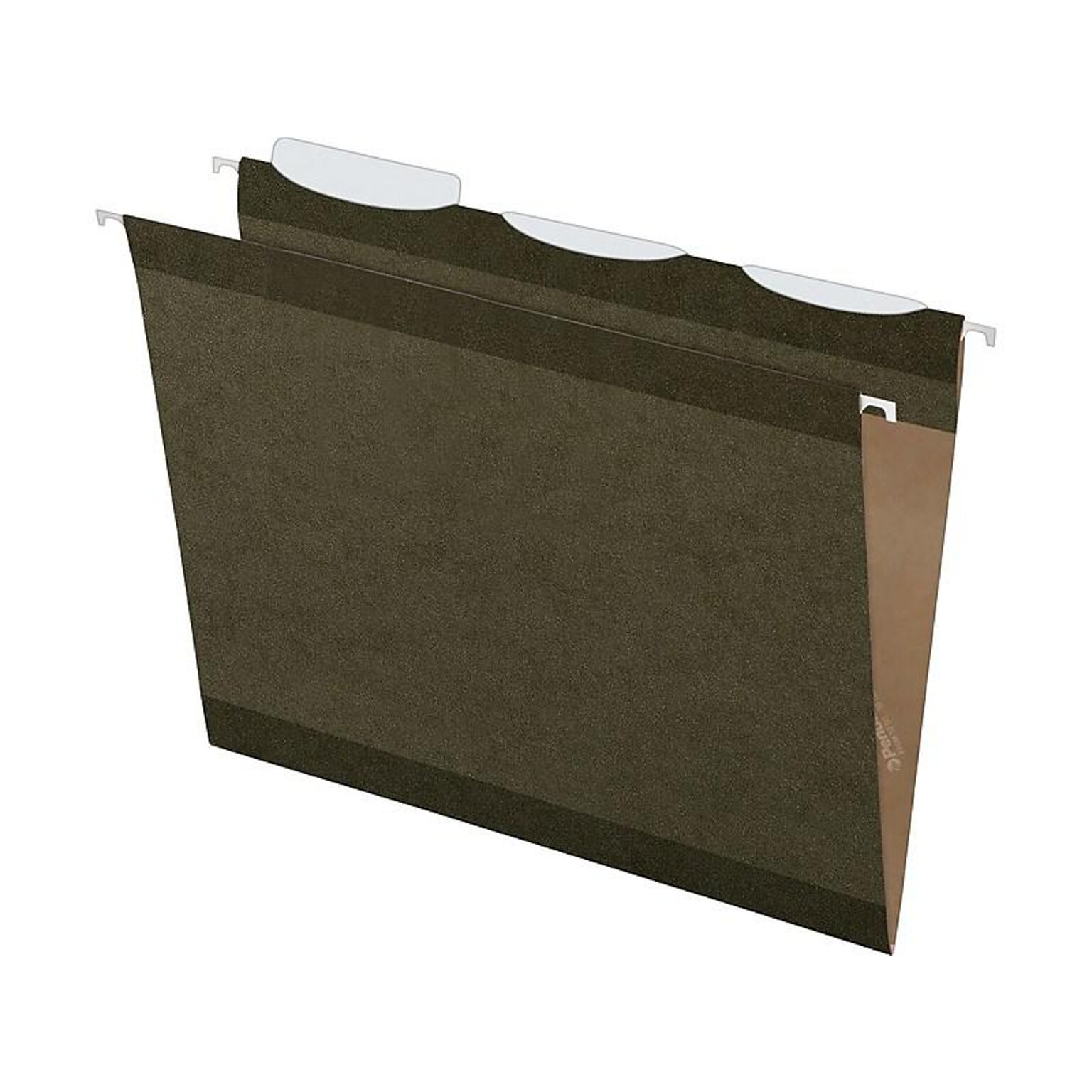 Pendaflex Ready-Tab Reinforced Hanging File Folders, 3-Tab, Letter Size, Standard Green, 25/Box (PFX 42620)