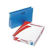 Pendaflex SureHook Reinforced Hanging File Folders with Box Bottom, 1/5-Cut Tab, Legal Size, Blue, 2