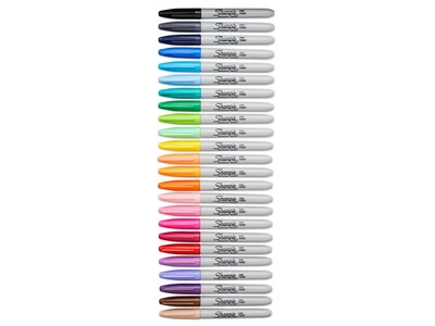 Sharpie Permanent Markers, Fine Tip, Assorted, 24/Pack (75846)