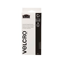 Velcro® Brand Industrial Strength Extreme 1 x 4 Hook & Loop Fastener Strips, Titanium, 10/Pack (90