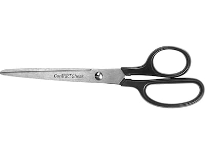 Westcott Contract 7 Stainless Steel Standard Scissors, Pointed Tip, Black (10571)