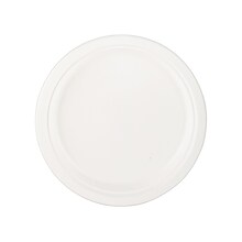 Eco-Products Compostable Round Sugarcane Plate, 10, Natural White, 500/Carton (ECOEPP005)