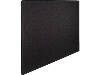 Quartet Oval Office Fabric Bulletin Board, Frameless, 3H x 4W (7684BK)