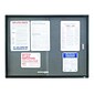 Quartet Fabric Enclosed Bulletin Board, Graphite Frame, 3'H x 4'W (2364S)