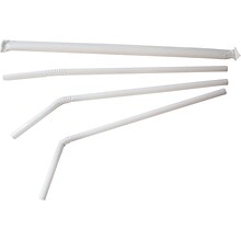 Berkley Square White Polypropylene Straws, 400/Box, 25/Case (1245100)