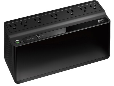 APC Back-UPS BE Series 600VA Desktop Battery Backup & Surge Protector w/ USB, 7 Outlets (BE600M1)