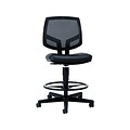 HON Volt Mesh Back SofThread Leather Computer and Desk Stool, Black (H5715.SB11.T)