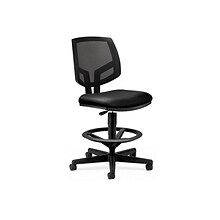 HON Volt Mesh Back SofThread Leather Computer and Desk Stool, Black (H5715.SB11.T)