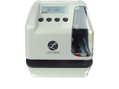 Lathem Time Punch Card Time Clock System, White (LT-5000)