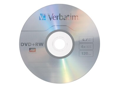 Verbatim DVD+RW 4.7GB 4X with Branded Surface, 30/Pack Spindle (94834)