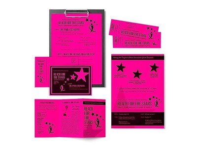 Astrobrights 65 lb. Cardstock Paper, 8.5" x 11", Fireball Fuchsia, 250 Sheets/Pack (WAU22881)