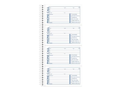 Adams Phone Message Pad, 5.5 x 11, Ruled, White/Canary, 100 Sheets/Pad (SC1154D)