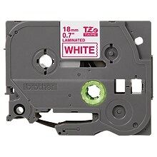 Brother P-touch TZe-242 Laminated Label Maker Tape, 3/4 x 26-2/10, Red On White (TZe-242)