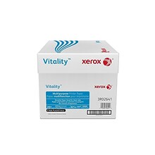 Xerox® Vitality® 8.5 x 11 3-Hole Punch Multipurpose Printer Paper, 20 lbs., 92 Brightness, 10 Ream