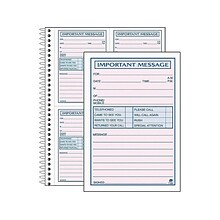 Adams Phone Message Pad, 5.5 x 3.8, Ruled, Pink, 100 Sheets/Pad (SC1187D)