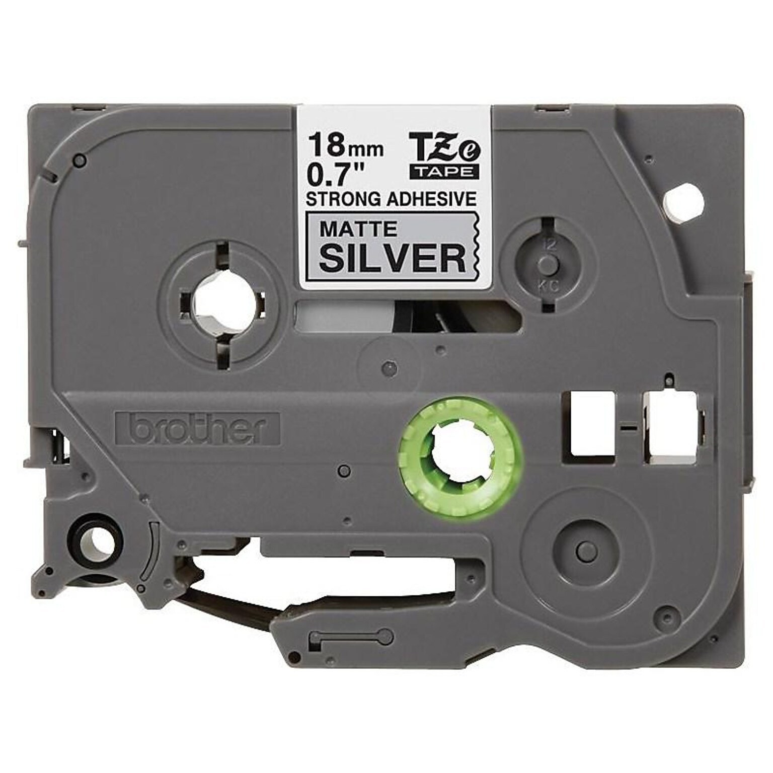 Brother P-touch TZe-S941 Laminated Extra Strength Label Maker Tape, 3/4 x 26-2/10, Black on Matte Silver (TZe-S941)