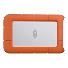 LaCie Rugged Mini 2TB USB 3.0 External Hard Drive, Orange/Silver (LAC9000298)