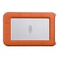 LaCie Rugged 2TB External Hard Drive Portable HDD USB-C USB 3.0 Drop Shock Resistant for Mac and PC, Orange (STFR2000800)