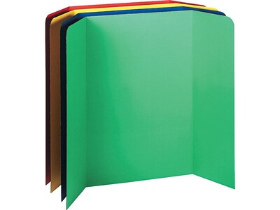 Pacon Corrugated Presentation Boards, 4 x 3, Assorted Colors, 4/Carton (37654)