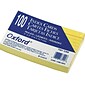Oxford Ruled 3" x 5" Index Cards, Lined, Canary, 100/Pack (OXF 7321 CAN)