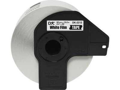 Brother DK-2212 Wide Width Continuous Film Labels, 2-4/10 x 50, Black on White (DK-2212)
