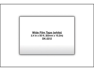 Brother DK-2212 Wide Width Continuous Film Labels, 2-4/10" x 50', Black on White (DK-2212)