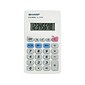 Sharp Elsi Mate EL-233SB 8-Digit Pocket Calculator, White