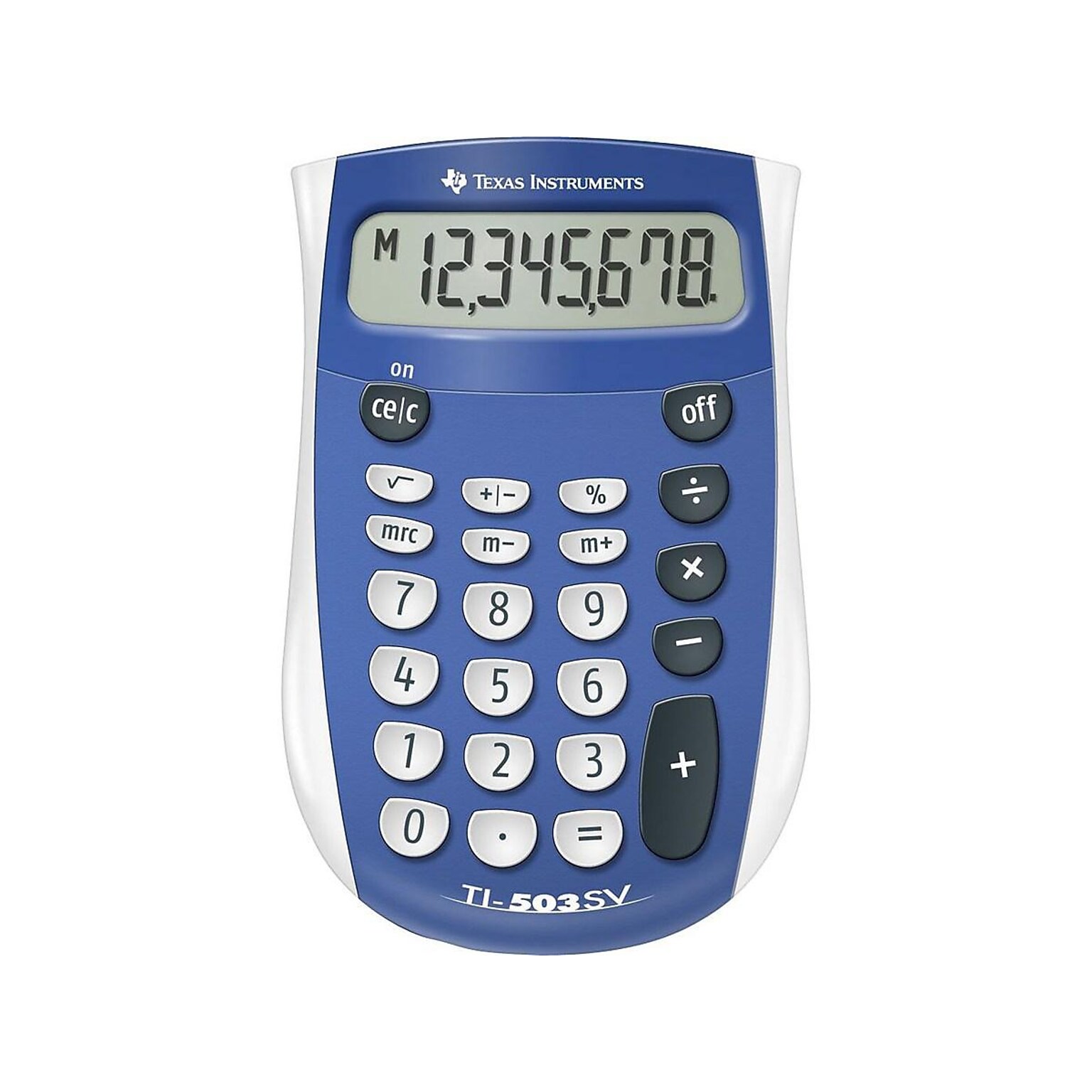 Texas Instruments TI-503SV 8-Digit Pocket Calculator, Blue