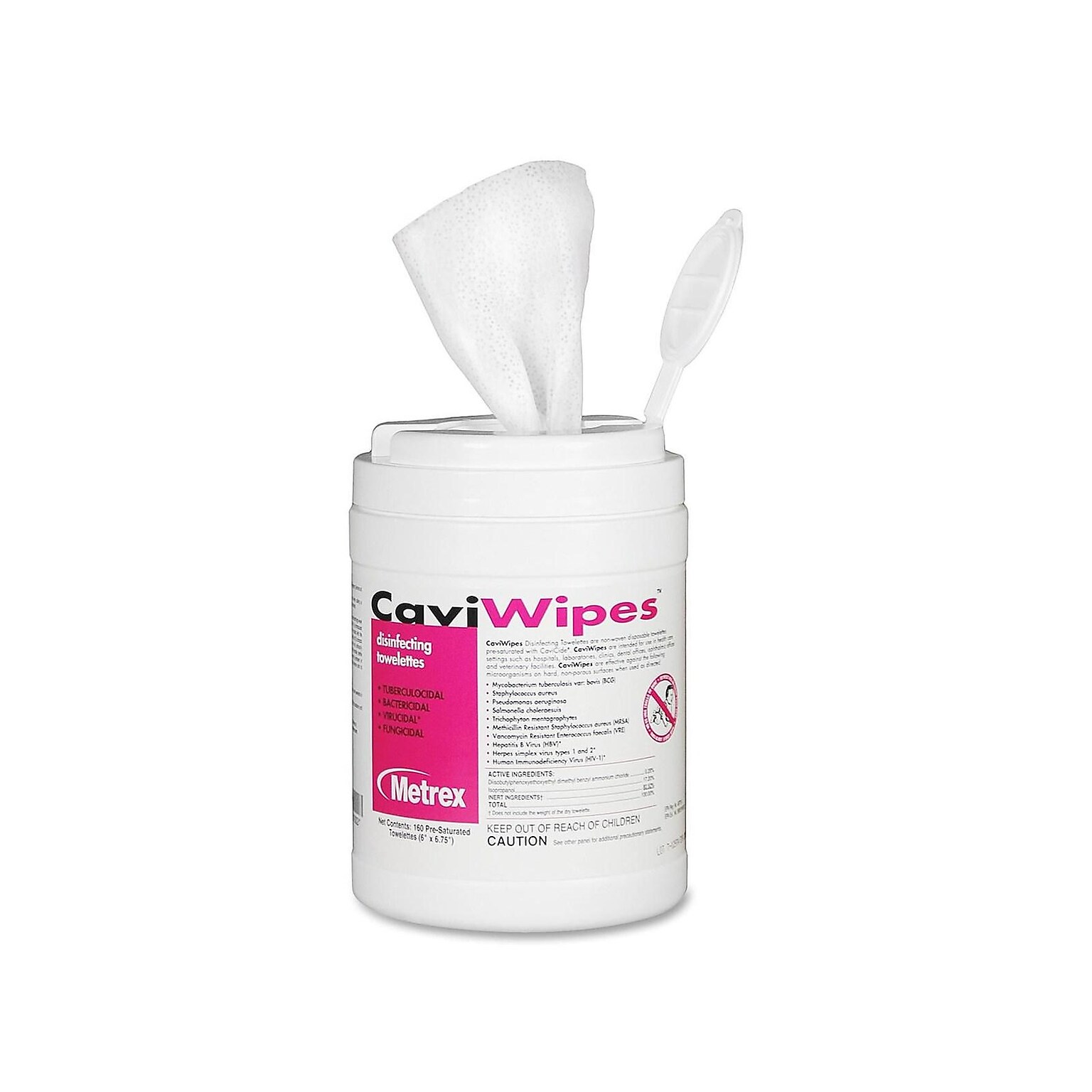 Metrex CaviWipes Cleaner Disinfectant Wipes, 160/Canister (13-1100)
