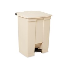 Rubbermaid Indoor Step Trash Can, Beige Plastic, 18 Gal. (FG614500BEIG)