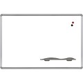 Best-Rite Magne-Rite Steel Dry-Erase Whiteboard, Anodized Aluminum Frame, 4 x 4 (219PD)