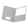Oxford 2-Pocket Presentation Folders, Gray, 25/Box (OXF 57505)