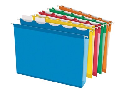 Pendaflex Ready-Tab Extra Capacity Reinforced Hanging File Folders, 5-Tab, Letter Size, Assorted Col