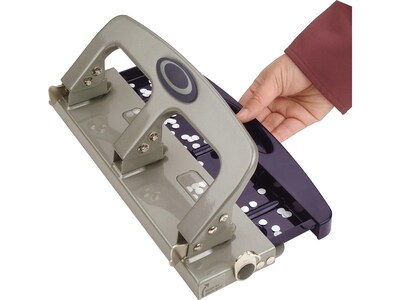 Officemate Deluxe 3-Hole Punch, 20 Sheet Capacity, Silver (90102)