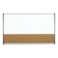 Quartet Arc Cubicle Cork & Dry Erase Whiteboard, Aluminum Frame, 2.5 x 1.5 (ARCCB3018)
