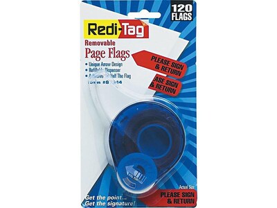 Redi-Tag Page Flags, Red, 1.88 Wide, 120/Pack (81344)