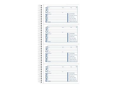 Adams Phone Message Pad, 5.5 x 11, Ruled, White, 100 Sheets/Pad (SC1154R)