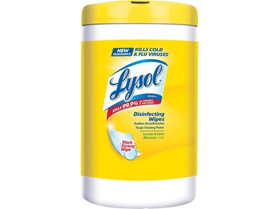 Lysol Disinfecting Wipes, Lemon and Lime Blossom, 110/Pack (1920078849)