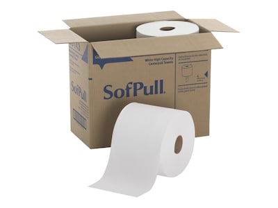SofPull Premium Centerpull Paper Towels, 1-ply, 560 Sheets/Roll, 4 Rolls/Pack (28143)