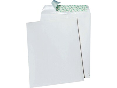 Quality Park Tech-No-Tear Redi-Strip Catalog Envelopes, 10 x 13, White, 100/Box (QUA77397)