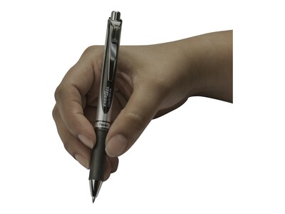 Pentel EnerGel RTX Retractable Gel Pens, Medium Point, Black Ink, 6/Pack (BL77BP6A)