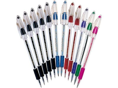 Pentel R.S.V.P. Ballpoint Pens, Medium Point, Assorted Color Ink, Dozen (BK91PC12M)