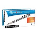 Paper Mate Liquid Flair Felt Pens, Medium Point, Black Ink, Dozen (21001)
