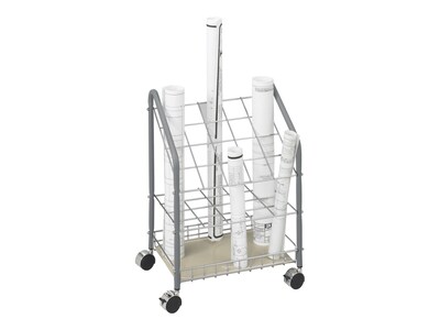 Safco Wire Mobile File Cart with Lockable Wheels, Gray (3091)