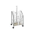 Safco Wire Mobile File Cart with Lockable Wheels, Gray (3091)