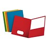 Oxford 2-Pocket Presentation Folders, Assorted Colors, 25/Box  (OXF 57513)