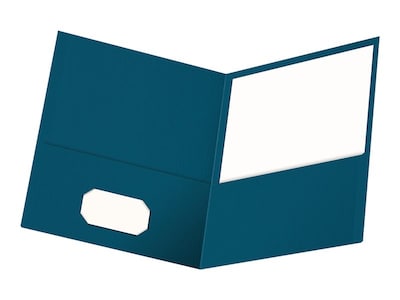 Oxford 2-Pocket Presentation Folders, Blue, 25/Box (OXF 57502)