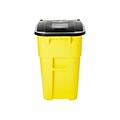 Rubbermaid BRUTE Rollout Plastic Outdoor Trash Can, 50 Gallon, Yellow (FG9W2700YEL)