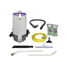 ProTeam Super Coach Pro 10 Backpack Vacuum w/Two-Piece Wand, Gray/Purple (107304)